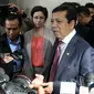 Ketua DPR, Setya Novanto usai menjalani sidang etik Mahkamah Kehormatan Dewan (MKD) di Gedung Nusantara II, Komplek Parlemen Senayan, Jakarta, Senin (7/12/2015). (Liputan6.com/Johan Tallo)