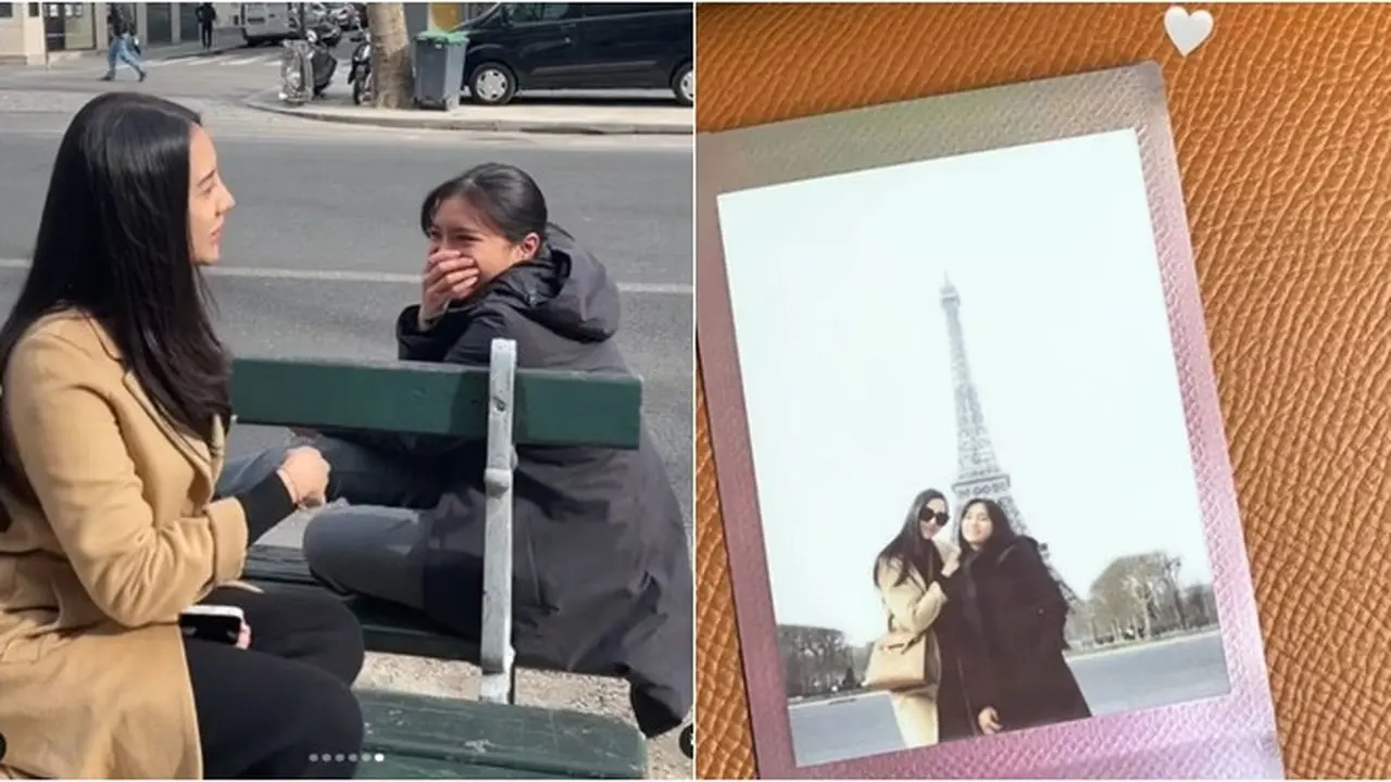Berada di Paris, Ini 6 Momen Kedekatan Anya Geraldine dan Alleia Anak Ariel NOAH