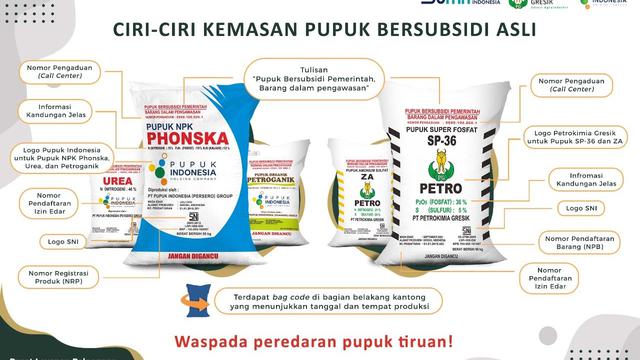 Kenali perbedaan pupuk subsidi asli dengan yang palsu