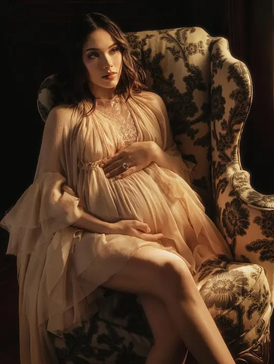 Detik-detik jelang melahirkan, Alyssa Daguise masih mengeluarkan stok foto maternity shootnya [@alyssadaguise]