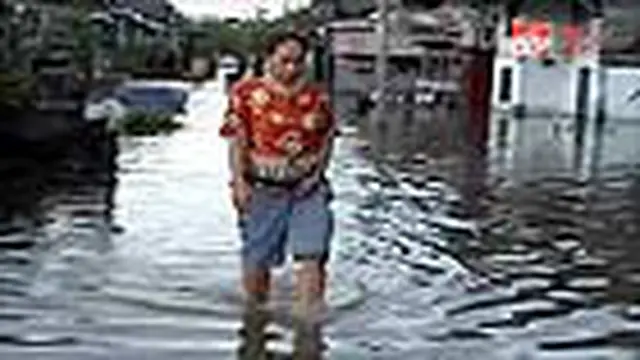 Kampung Nelayan di Medan Terendam Rob