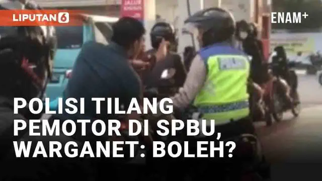 Seorang pemotor tak berhelm didatangi polisi di momen yang tak terduga. Pemotor tersebut ditilang saat mengantri di SPBU. Viralnya video tersebut mengundang tanya warganet.