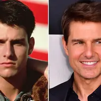 Gantengnya Tom Cruise bisa dibilang layaknya vampire alias abadi. Lihat saja perbandingan foto ini! (Digital Spy)