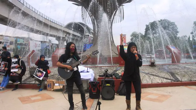 Orasi dan Pentas Seni Awak Media di Sumsel Kecam Kekerasan Terhadap Jurnalis