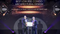 Pemberian penghargaan dari PropertyGuru's Indonesia Property Awards untuk Triniti Land, Paul & Prive di Marc's Boulevard