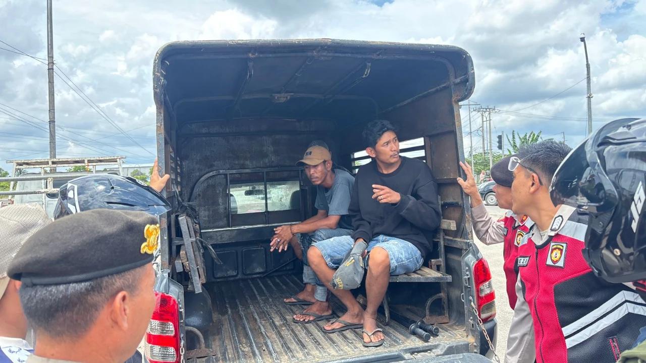 Tepergok Memalak di Tol Kramasan, 5 Preman Langsung Dibekuk Polisi