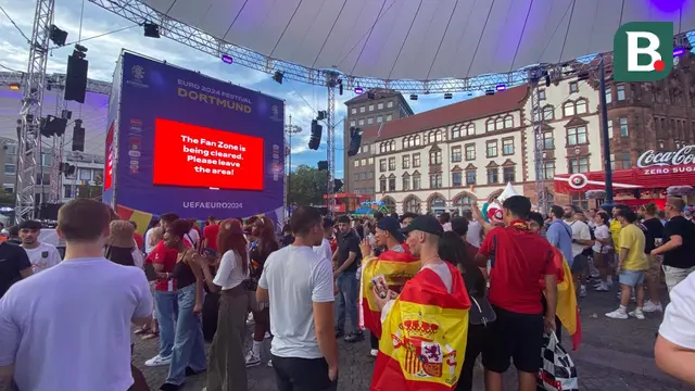 Fan Zone Friedensplatz, Dortmund, Spanyol vs Prancis, Euro 2024