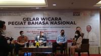Gelar Wicara Pegiat Bahasa Nasional digelardi Kepri dalam rangka Hari Bahasa Ibu Internasional. (Liputan6.com/ Ajang Nurdin)