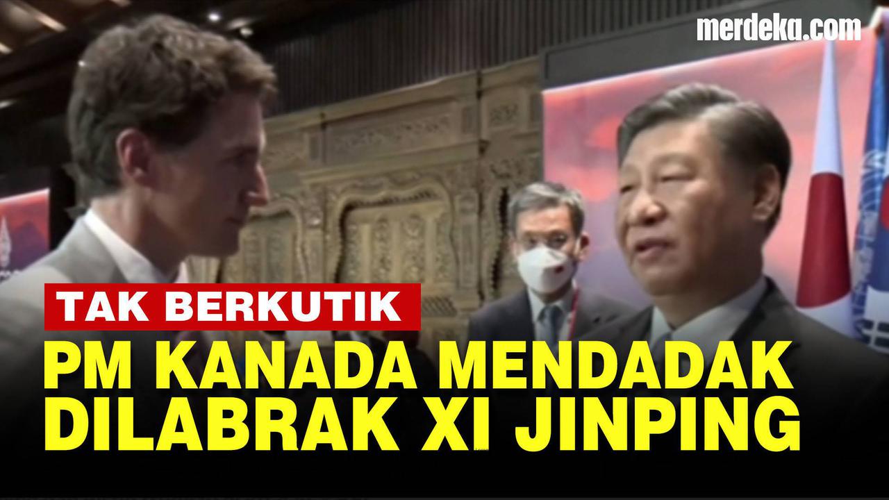 VIDEO: Ekspresi Dingin Xi Jinping Labrak PM Kanada di KTT G20
