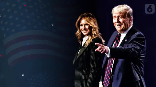 Ilustrasi Pilpres AS 2020, Donald Trump dan Melania.  (Liputan6.com/Tri Yasni)
