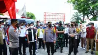 Kapolri Jenderal Listyo Sigit Prabowo mengecek langsung kesiapan pengamanan mudik Lebaran di Pos Terpadu Rest Area KM 57 Tol Jakarta-Cikampek (Japek), Selasa (26/4/2022). (Ist)