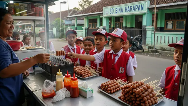 Ide Jualan Makanan Kekinian untuk Sekolah Sosis Bakar Mini