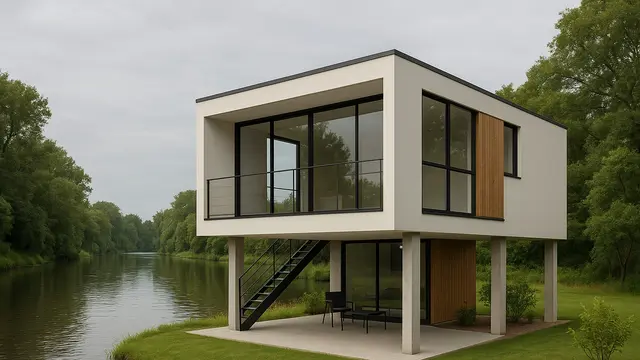 7 Desain Rumah Minimalis di Tepi Sungai yang Asri, Modern dan Nyaman untuk Ditinggali