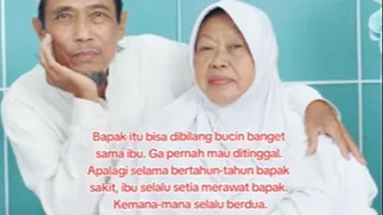 Jemaah haji ini memang begitu menyayangi sang istri. Sebelumnya pasangan ini tak pernah berpisah. Mendiang istrinya selalu merawat suaminya saat sakit.
