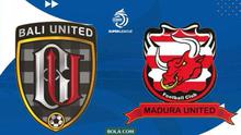Ilustrasi Bali United vs Madura United di BRI Super League. (Bola.com/Benediktus Gerendo Pradigdo)