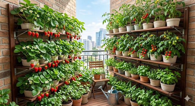 1. Manfaatkan Sistem Tanam Vertikal