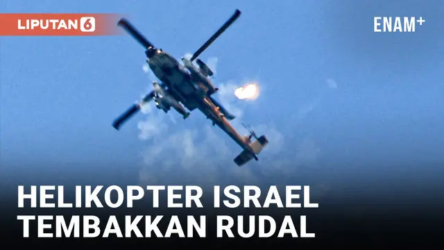VIDEO: Helikopter Israel Terlihat Tembakkan Rudal di Atas Wilayah Perbatasan dengan Lebanon