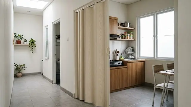 Model Pintu Lipat untuk Ruangan Sempit (AI Generated)