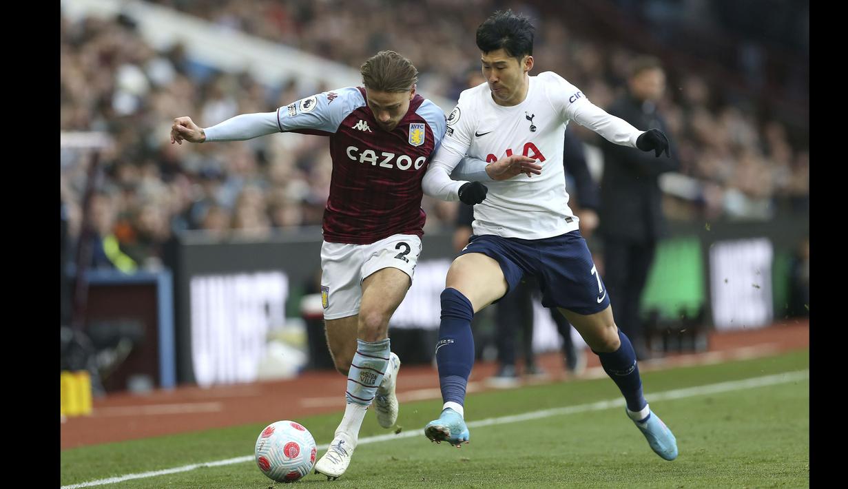 Son Heung-min lagi-lagi berhasil membawa Tottenham kian unggul 3-0 pada menit ke-66 usai memanfaatkan asis dari Harry Kane. Sebelumnya, gol kedua The Lilywhites diciptakan oleh Dejan Kulusevski saat babak kedua baru berjalan lima menit. (PA via AP/Barrington Coombs)