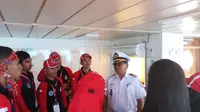 Peserta KPN berada di atas kapal laut. (Liputan6.com/Muhammad Radityo Priyasmoro)