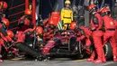 Selain itu, Leclerc juga berhasil mengklaim gelar Grand Slam pertamanya di Formula 1. Gelar ini dekatuhi sangat sulit didapatkan oleh seorang pebalap karena harus memenuhi beberapa syarat. (AP/Asanka Brendon Ratnayake)