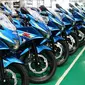 Suzuki GSX-R150 menjadi penantang Honda CBR150R dan Yamaha R15. (Herdi/Liputan6.com)