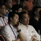 Menpora, Imam Nahrawi, menyaksikan pertandingan hari ketiga Indonesia Open 2017 di JCC, Senayan, Rabu (14/6/2017). Menpora didampingi staf khusus bidang olahraga Taufik Hidayat yang juga legenda bulu tangkis Indonesia. (Bola.com/ M Iqbal Ichsan)