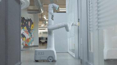 Prototipe robot Alphabet, yang diciptakan tim Everyday Robots di laboratorium X, dan dipekerjakan di kantor Google (Dok. X)