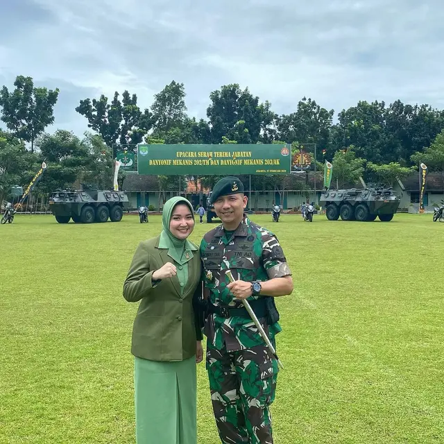 6 Potret Terbaru Winda Khair Jadi Ibu Persit, Temani Kegiatan Suami