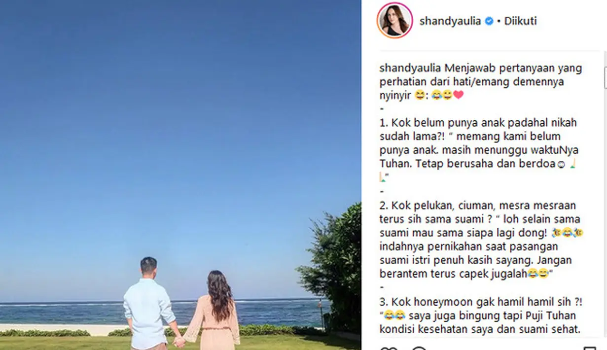 Shandy Aulia dan David Herbowo
