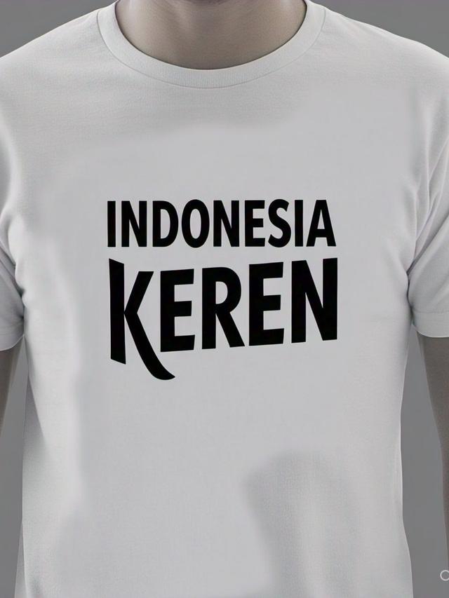 Contoh desain kaos typografi bold/Gambar Meta AI