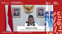 Menteri Komunikasi dan Informatika RI Johnny G Plate.