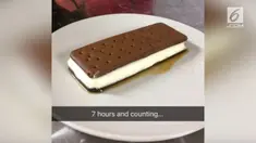 Bahkan tak ada binatang yang berani mendekat pada es krim yang dibuang tersebut.