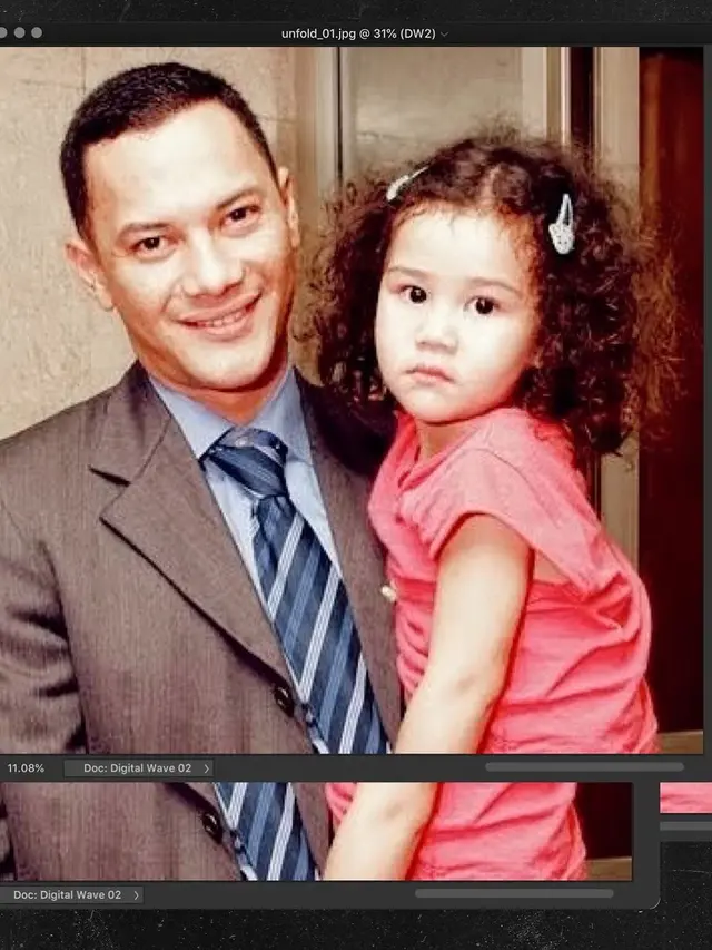 Adjie Massaid bersama Aaliyah. (Foto: Dok. Instagram @aaliyah.massaid)