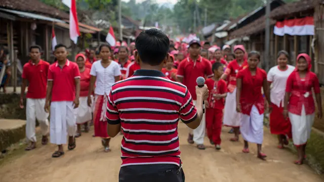 Ilustrasi MC atau pembawa acara 17 Agustus (Foto: Reve Art AI)