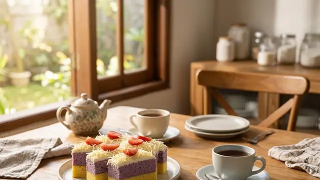 Resep kue talas kukus dengan santan