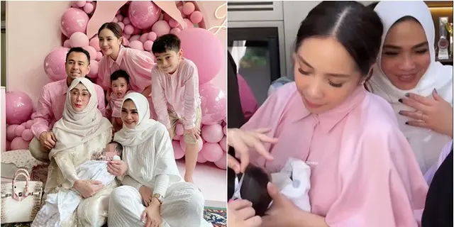 8 Momen Akikah Baby Lily Anak Angkat Raffi-Nagita, Sederhana Bernuansa Pink