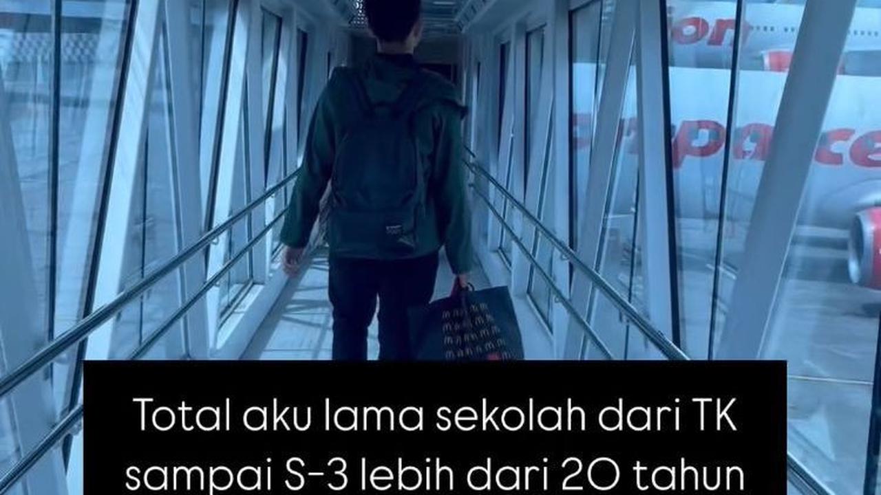 Itu artinya, total waktu yang ia butuhkan sejak TK hingga S3 lebih dari 20 tahun.