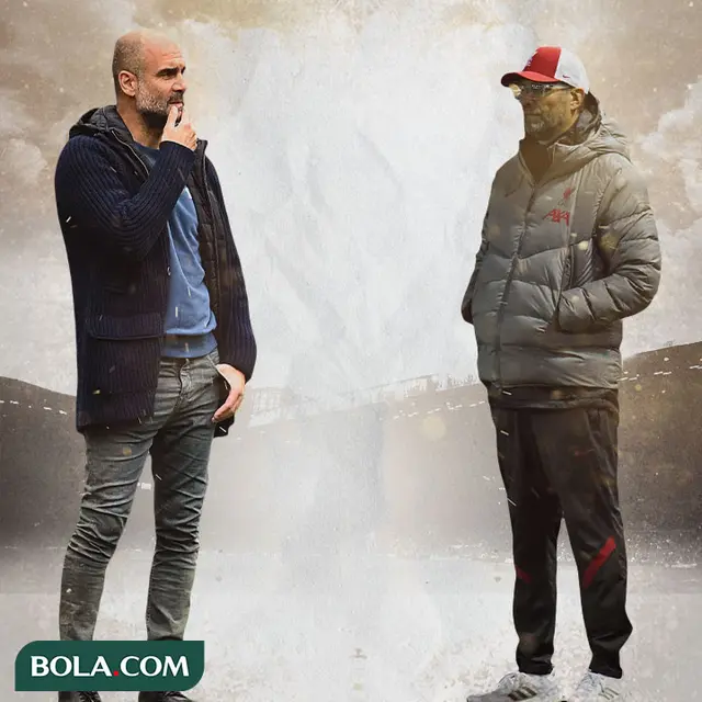 Ilustrasi - Pep Guardiola dan Jurgen Klopp