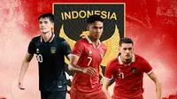 Timnas Indonesia - Elkan Baggott, Marselino Ferdinan, Justin Hubner (Bola.com/Adreanus Titus)