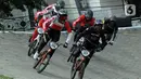 BMX Indonesia Cup 2023 seri 3 dibagi dalam kelompok umur mulai dari 7-9 tahun, junior, hingga kelas elite yang diisi oleh pembalap BMX papan atas Indonesia. (merdeka.com/Imam Buhori)