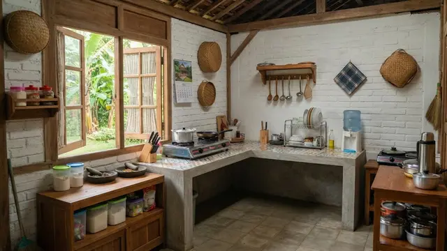 7 Desain Dapur Rumah Kampung yang Sederhana tapi Terlihat Bersih dan Rapi