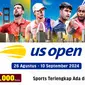 Jadwal Live Streaming US Open 2024 di Vidio, 26 Agustus - 10 September 2024. (Sumber: dok. vidio.com)