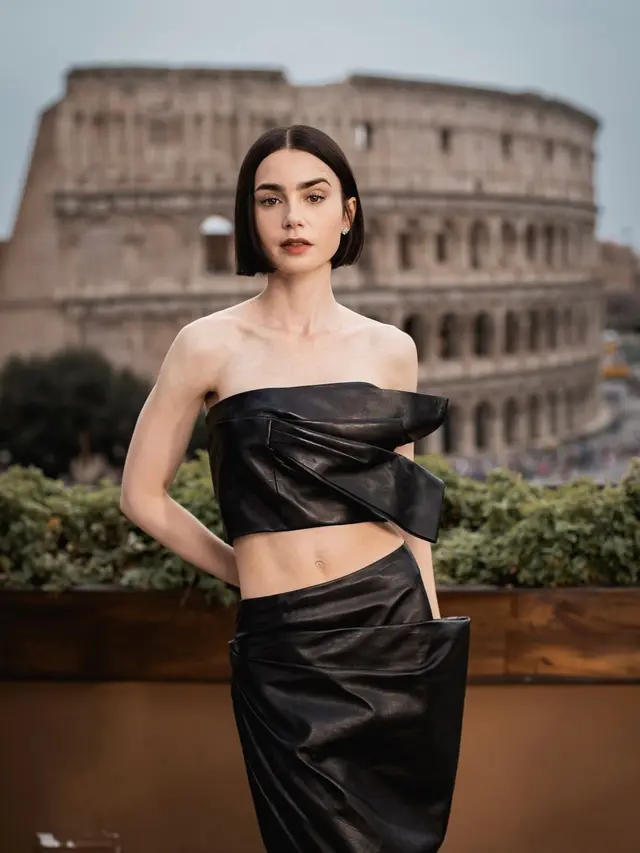 6 Gaya Elegan Lily Collins selama Promosi Emily in Paris Season 4