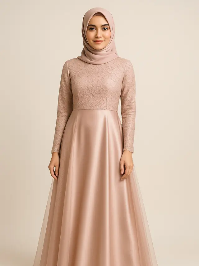 Model Gamis Brokat Mewah dan Elegan yang Lagi Tren/Ilustrasi gambar AI