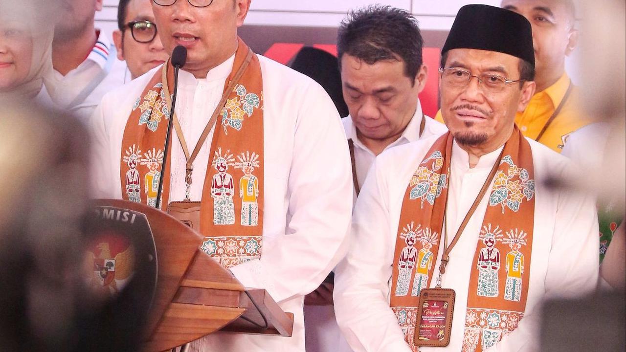 RK menyatakan, singkatan yang akan mereka pakai adalah Ridho alias Ridwan Kamil-Suswono.&nbsp;Foto: Liputan6.com/Angga Yuniar<br>