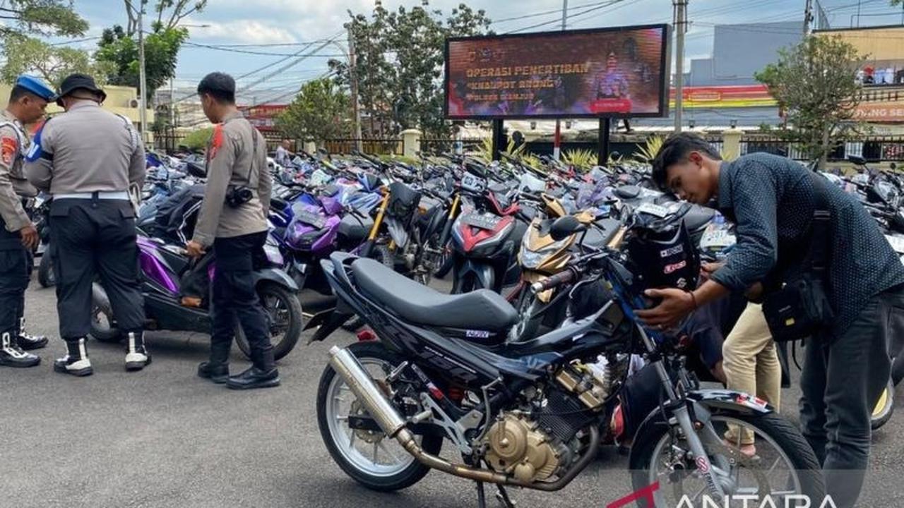 Polres Cianjur Gencarkan Razia Knalpot Bising, Ratusan Motor Diamankan