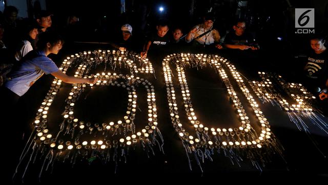 Ketika Lampu Stadion Utama GBK Padam pada Peringatan Earth Hour