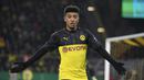 2. Jadon Sancho (Borussia Dortmund) - Pemain yang banyak diminati klub besar Eropa ini memiliki kemapuan luar biasa dalam menembus pertahan tim lawan. Jadon Sancho menyumbangkan 20 gol dan 20 assist dari 44 penampilannya bersama Borussia Dortmund pada musim 2019/2020. (AFP/Ina Fassbender)