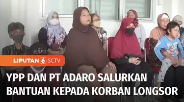 YPP SCTV-Indosiar dan PT Adaro Energy Indonesia Tbk terus bergerak menyalurkan bantuan ratusan paket sembako kepada warga terdampak bencana tanah longsor di Kantor Kecamatan Bogor Selatan. Uluran tangan ini diharapkan sedikit meringankan beban warga.